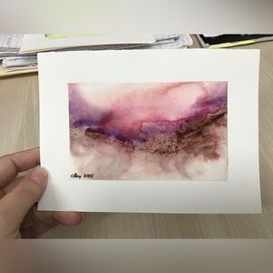 Original Abstract Landscape Watercolor